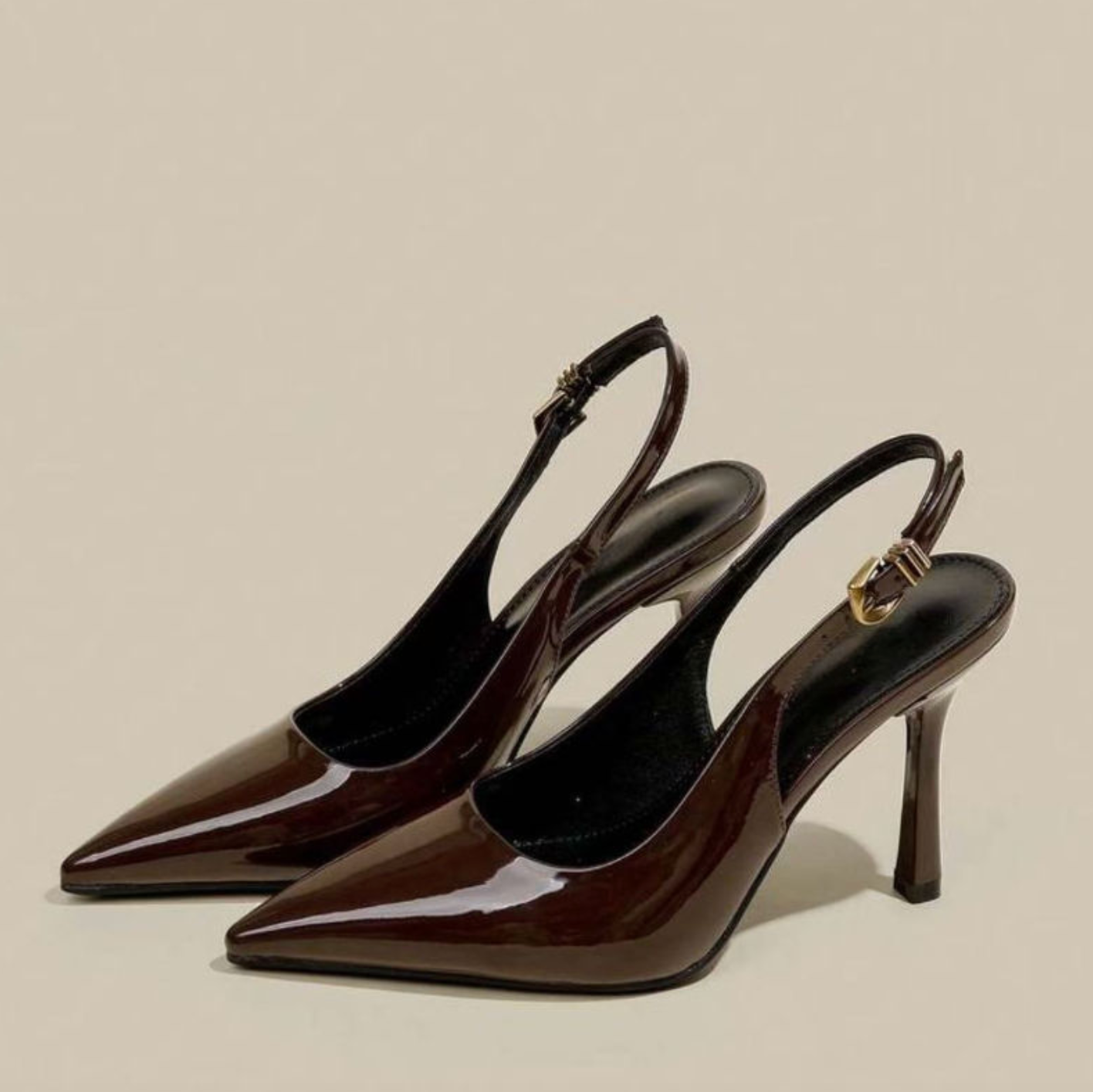Women’s Glossy Patent Slingback Pumps