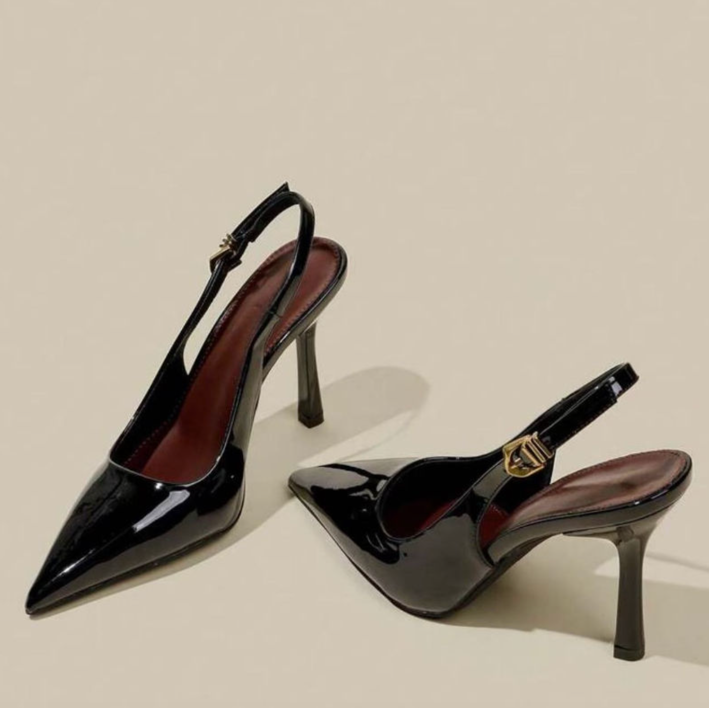 Women’s Glossy Patent Slingback Pumps