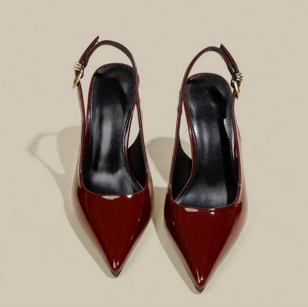 Women’s Glossy Patent Slingback Pumps