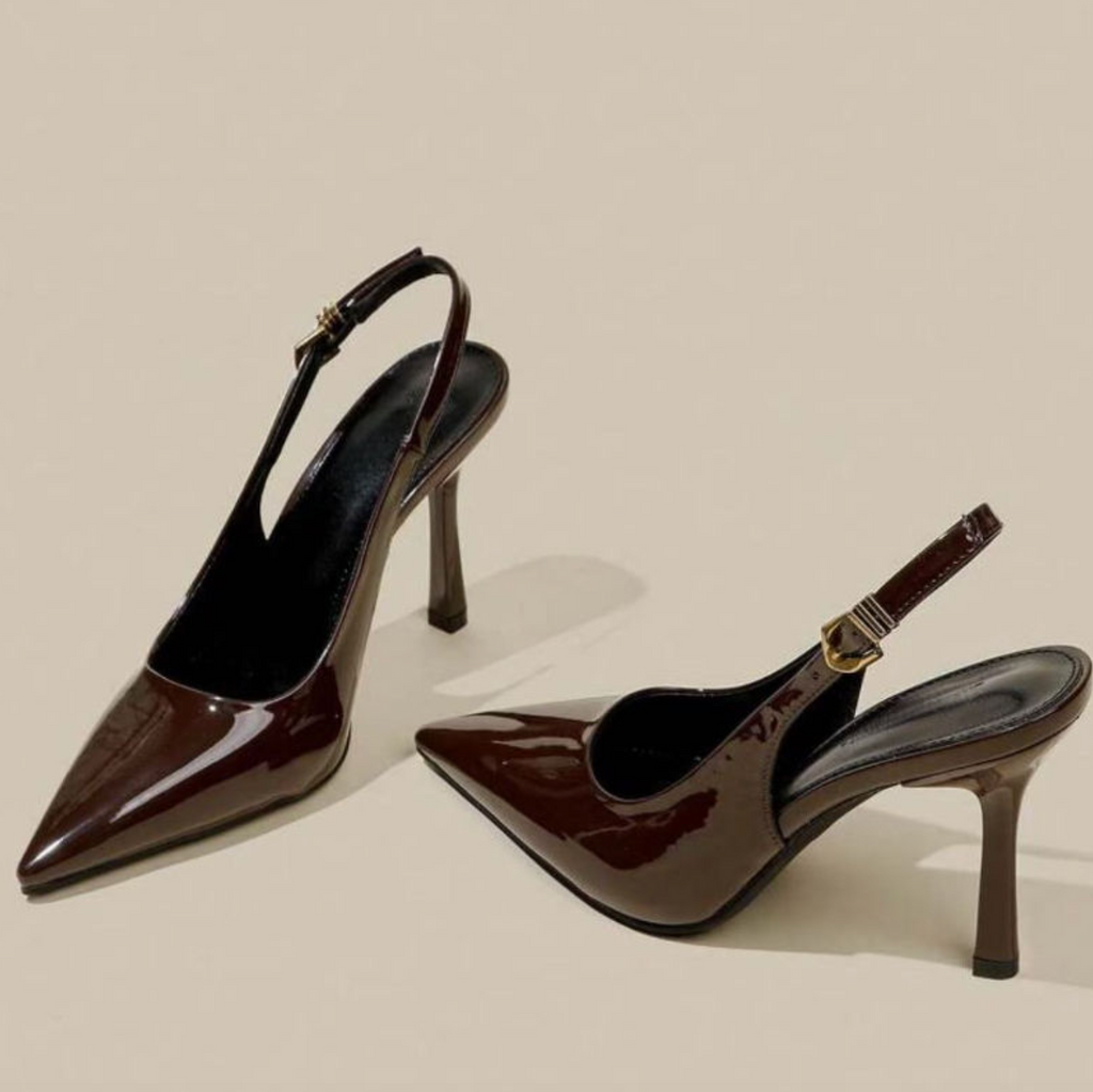 Women’s Glossy Patent Slingback Pumps