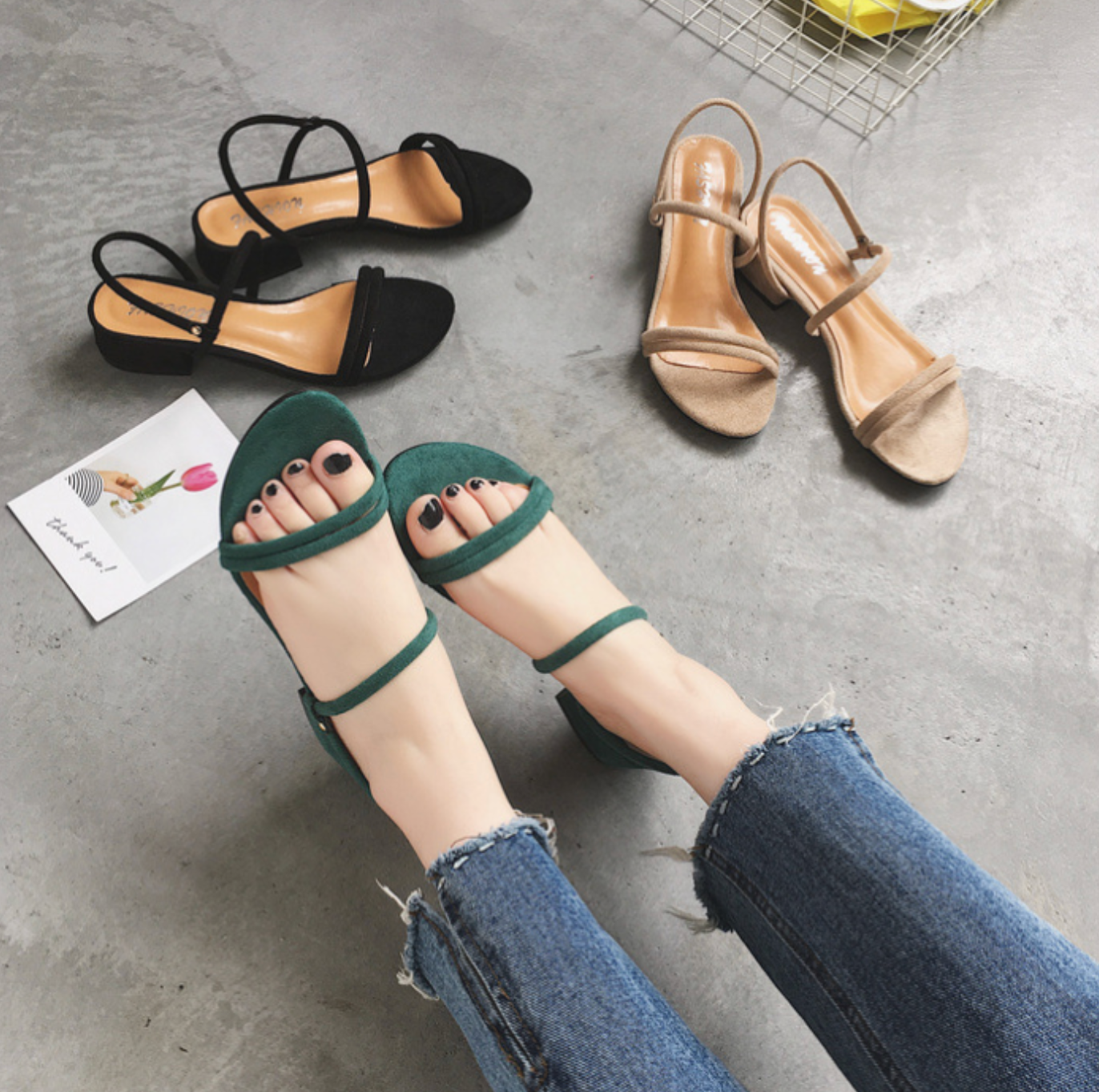 Women’s Mid-Heel Square-Toe Shoes – Elegant & Comfortable Fashion Footwear